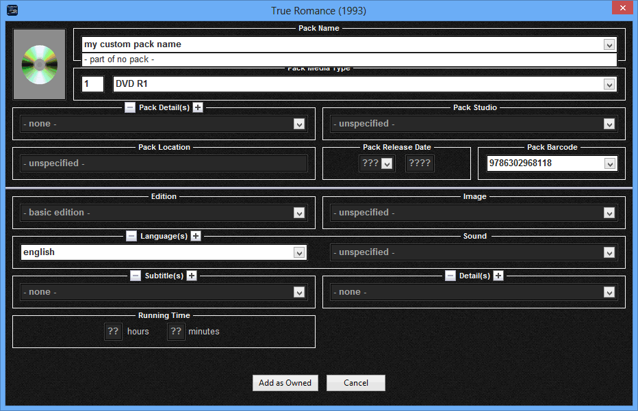 Create a custom pack